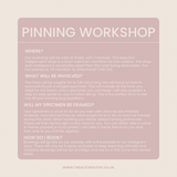 Pinning Workshop - Sep 5th